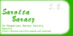 sarolta baracz business card